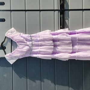 Hand-made Swissdots Lilac Dress